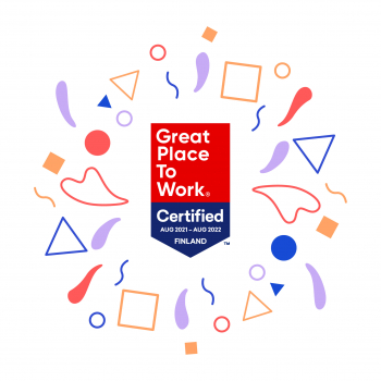 Great Place to Work Certificate to Evondos